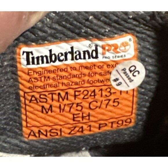Timberland PRO Helix Work Boots Mens US 10W Brown Alloy Toe EH 86518 Leather 6” - Picture 7 of 9